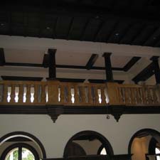 fluted decorative columns on a railing system