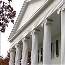 exterior architectural columns in the front of a house